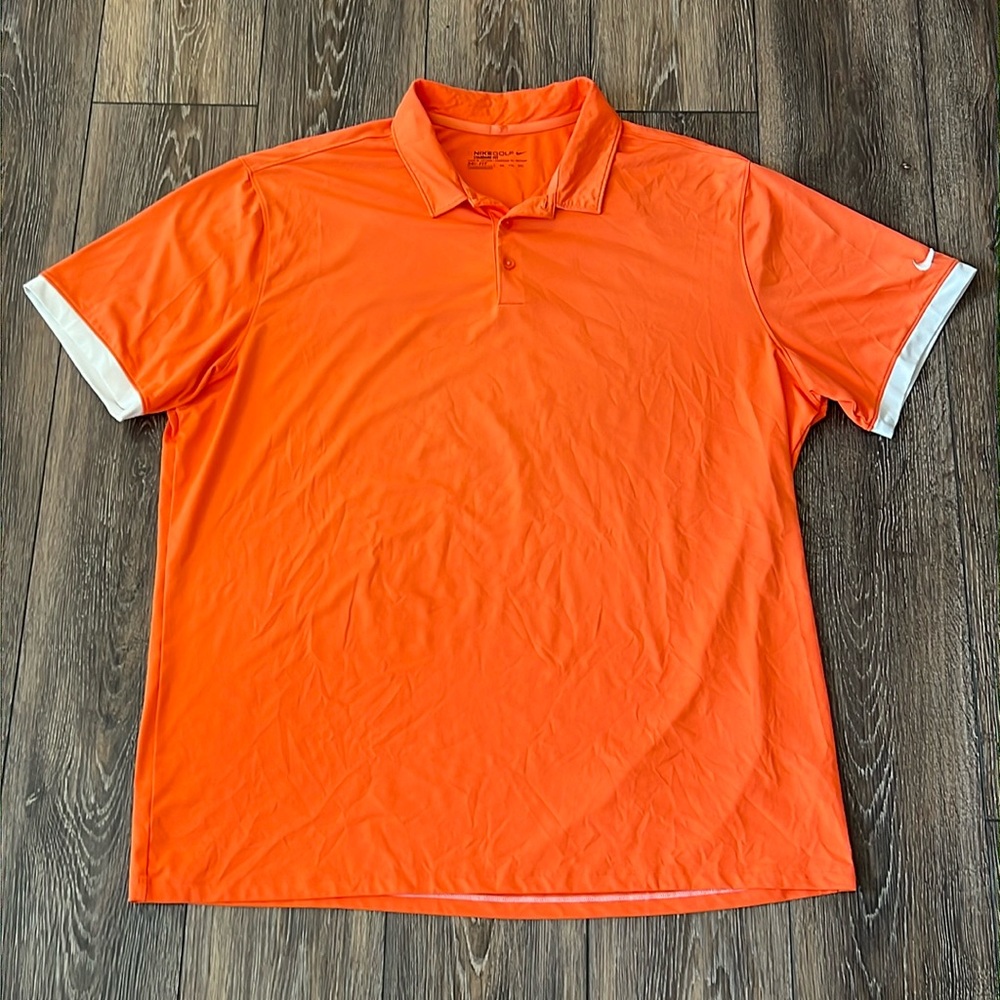 Nike Golf Standard Fit Dri-Fit Peach Polo Shirt Mens Size XXL